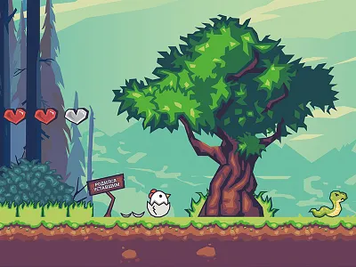 Kekstone. The adventure begins art game illustration platformer