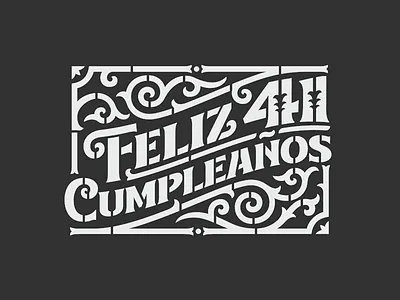 Cake stencil 41 badge birthday happy lettering stencil vintage