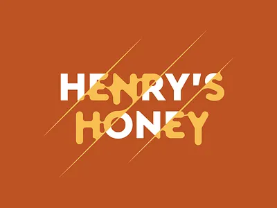 Henry's Honey brand brown design dribbble honey logo white yellow