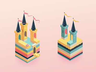 Illustration exercise 2.5d illustration monument valley