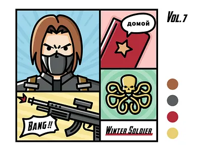 The Winter Soldier illustration marvel the winter soldier