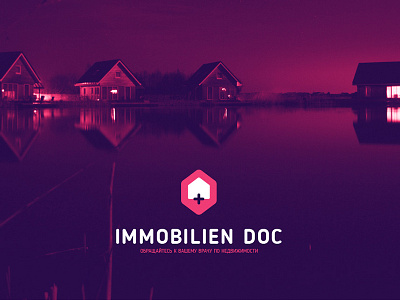 Immobilien Doc logo cross house logo real estate sales