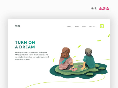 Turn on a dream design illustration landingpage ui ui design uiux