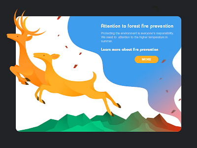Bless Greece elk fire illustrator mountain smoke