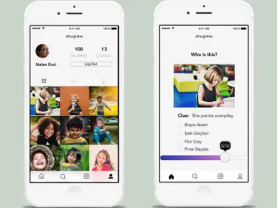 Instagram for Teachers design exercise faces google names