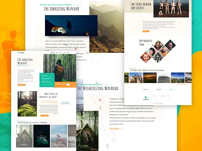 Tentgram website design- Sneak Preview green kerala tentgram tourism travel ui wanderlust web website