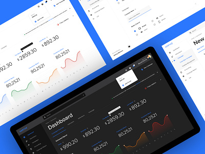 Web Dashboard in Dark & Light Versions darkui dashboard google graph lightui material ui ux