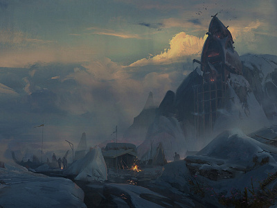 Nordic Castle art illustration key art matte