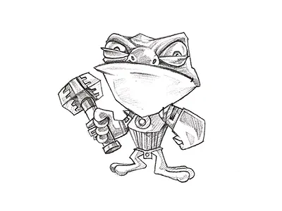 Frog Cartoon Sketch cartoon sketch character cute draw frog sketch pencil sketch sketch sketching