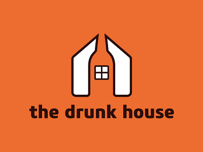 The Drunk House Logo branding concept design designer drunk house logo