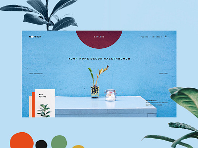 Magnesum - Home Decor Walkthrough beauty branding clean decor design concept flat home interior landing page minimal ui web design