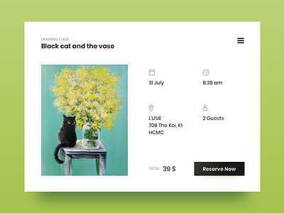 Daily Ui 54 | Confirm Reservation cat challenge class confirm daily ui drawing minimal reservation ui