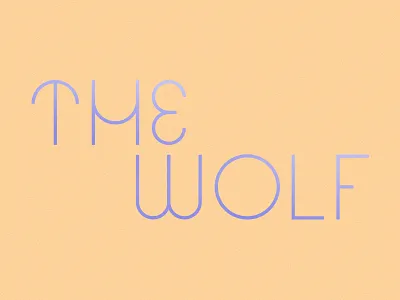 The Wolf brand custom simple type typography