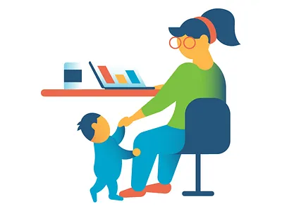 Working from Home mom work