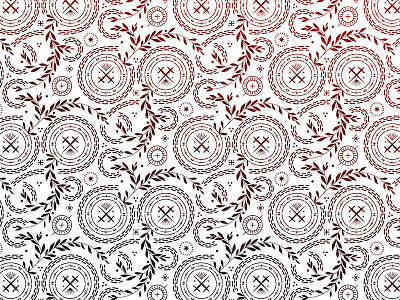 Pattern II apparel chains engraving leaves pattern swords vector