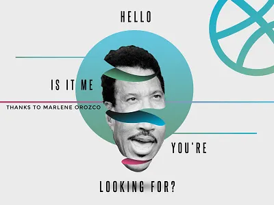 Hello dribbble! dribbble hello poster