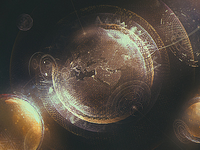 Orbits abstract adobe art c4d cgi cinema4d data design maxon photoshop ui