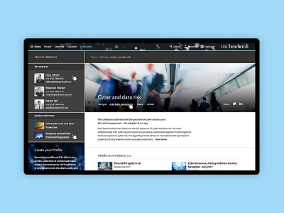 DAC Beachcroft website articles digital grid law list ui user experience user interface ux web design