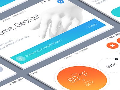 Hypothermia Device Interface cold cool design digital doctor gradient health healthcare heat hot med medical medicare recovery temperature therapist therapy treatment ui ux