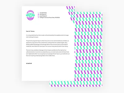 Letterhead branding business design fitness gym letterhead logo stationary