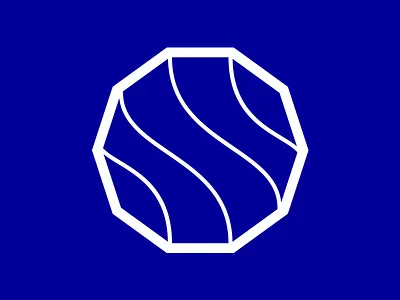 Stokes Economics - logomark blue branding cartography design identity line logo pms s stroke topography