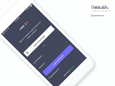 100 Days of UI - #27 app challenge clean dark ios minimal mobile ui ux