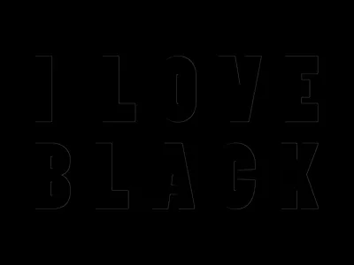 I love Black black color i love black