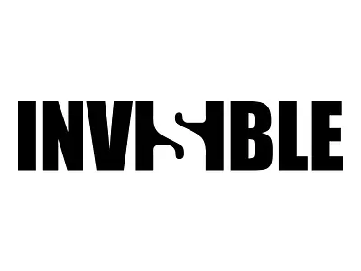 Invisible black and white design invisible typography