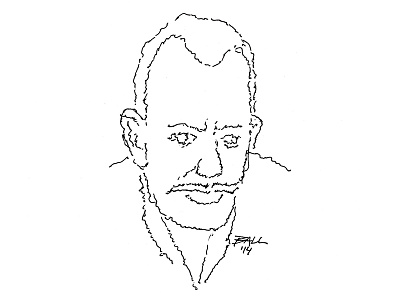 John Steinbeck illustration pen and ink