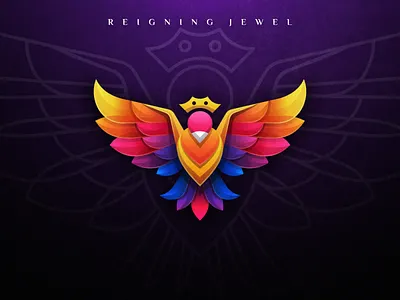 Queen Bird apparel badge bird brand clothing colorful illustration lineart logo logodesign mark professional