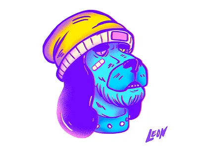 This dog (Character design) adobe art characterdesign colors cool design illustration millennials photoshop retro trip