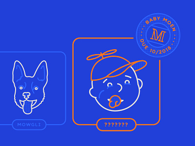 Baby Moen Coming Soon!! babies baby boy branding children hat icons illustration kids line pacifier
