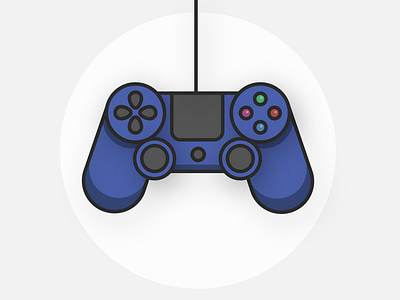 PS4 Controller Illustration adobe art controller design digital flat illustration illustrator playstation ps4 vector video games