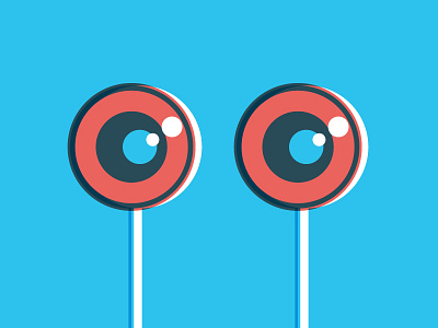 Bino-lolly-cular binocular illustration lighting lolly pop mashup surreal