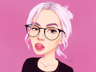 Illustrated Self Portrait procreate