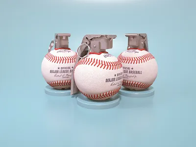 Baseball Grenade 3d ball baseball cinema4d grenade mlb render