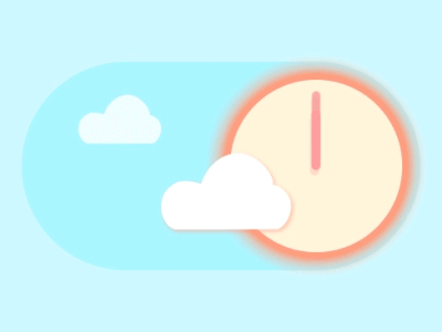 Day & Night clock daynight time toggle