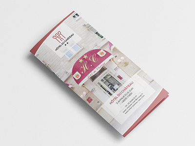 Print and branding for " Hôtel du château " brand design designer graphic ident identité logo print