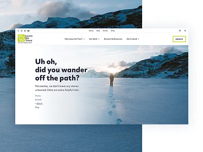 404 404 design environment nature ui wander website