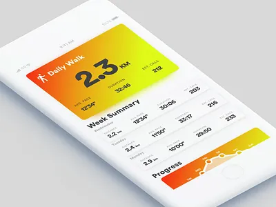 DailyUI #041 Workout Tracker app dailyui interface run tracker ui walk workout