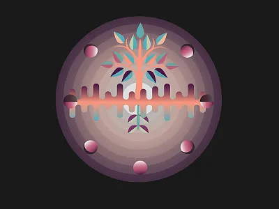 Evolution Things _01 evolution flat design illustration moon