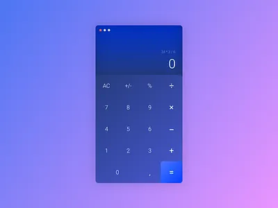 Daily UI Challenge #004 - Calculator 004 calculator dailyui dailyuichallenge design desktop gradient macos mathematics sketchapp ui uidesign