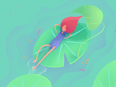 It’s Summer 🏖 colours design drawing flat girl illustration nature procreate relax sea summer water