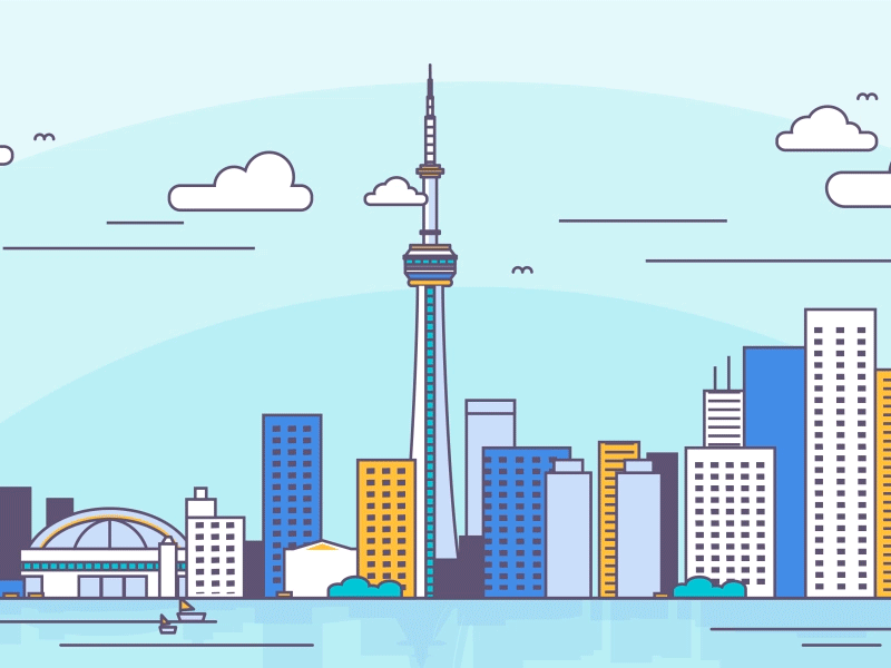 Toronto illustration skyline toronto