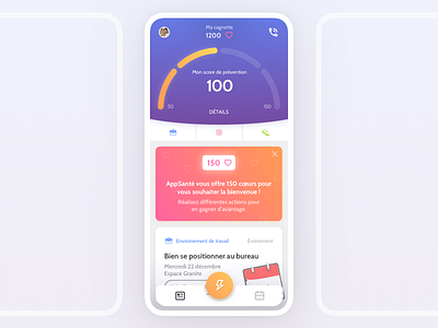 Health app - homepage app data design gradient graphic health ui ux