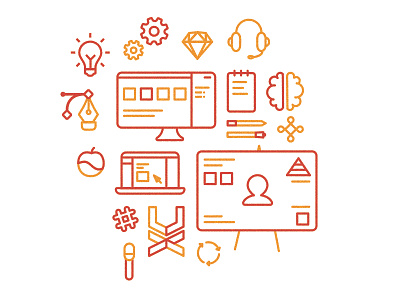 UX Icons flat icons illustration