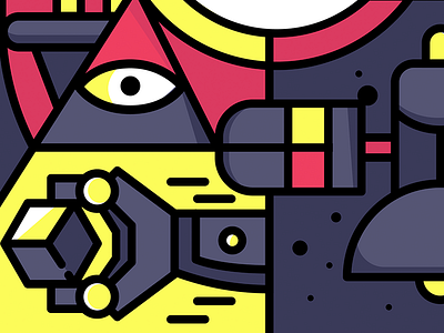 WIP eye pattern robot space vector