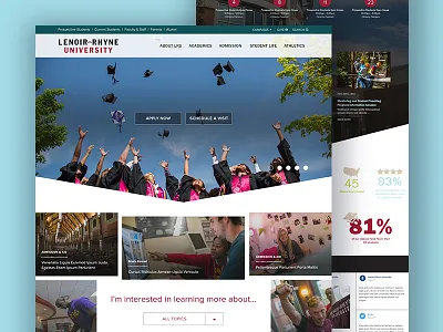 Lenoir-Rhyne University education educational website responsive website school ui ux visual design web design website