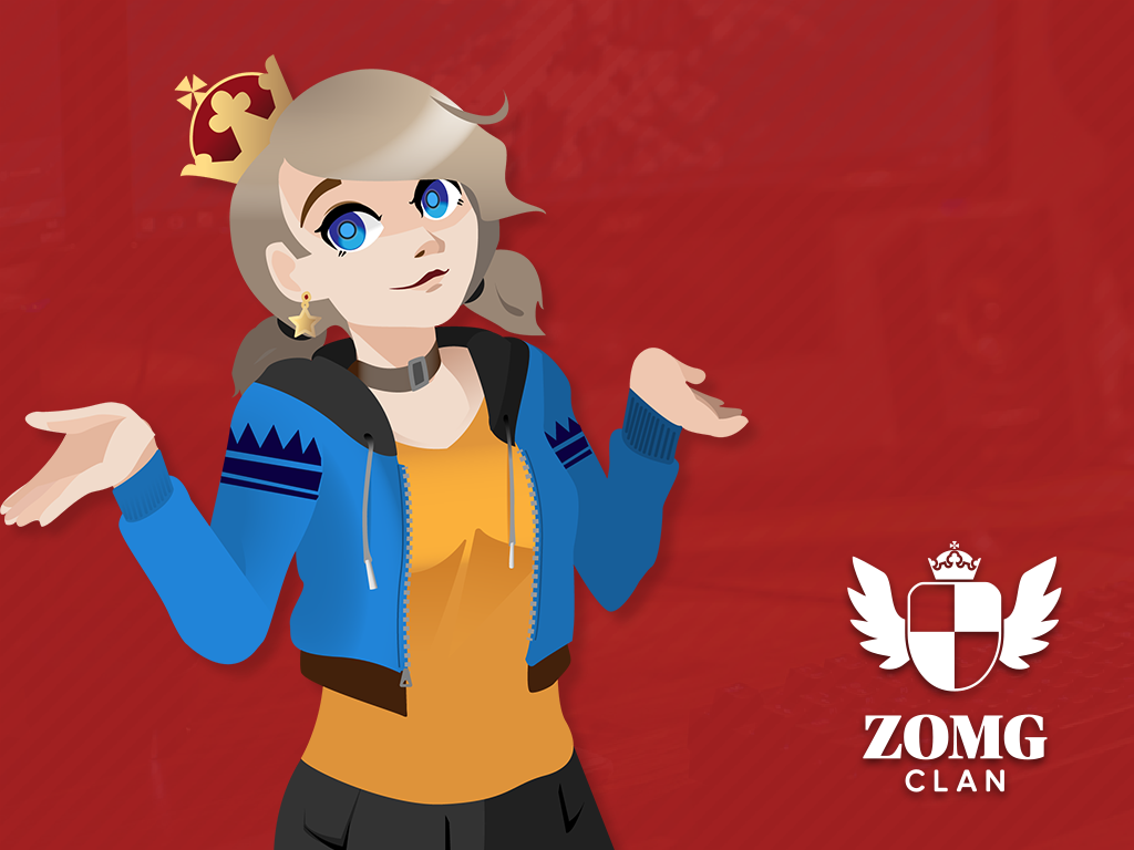 ZOMG-chan female gamer gaming girl logo mascot
