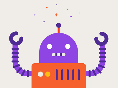 Robot automation drawing illustration inbound marketing vector